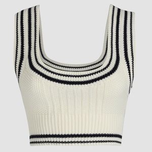 Stripe Knitted Tank Top